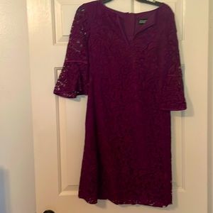 Purple lace party dress